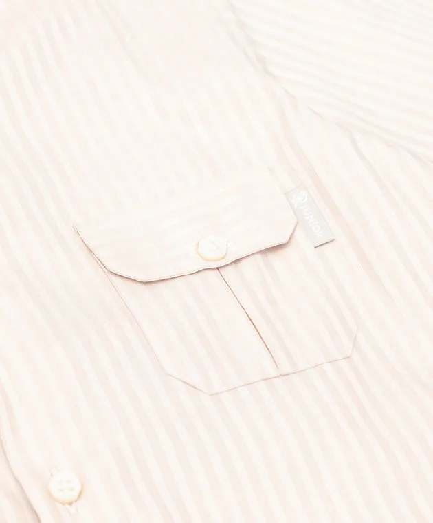 Stefano Ricci Children's beige striped shirt