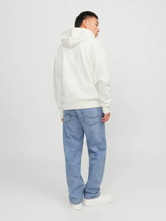 SUDADERA CON CAPUCHA BLANCA ESTAMPADAJORZANE