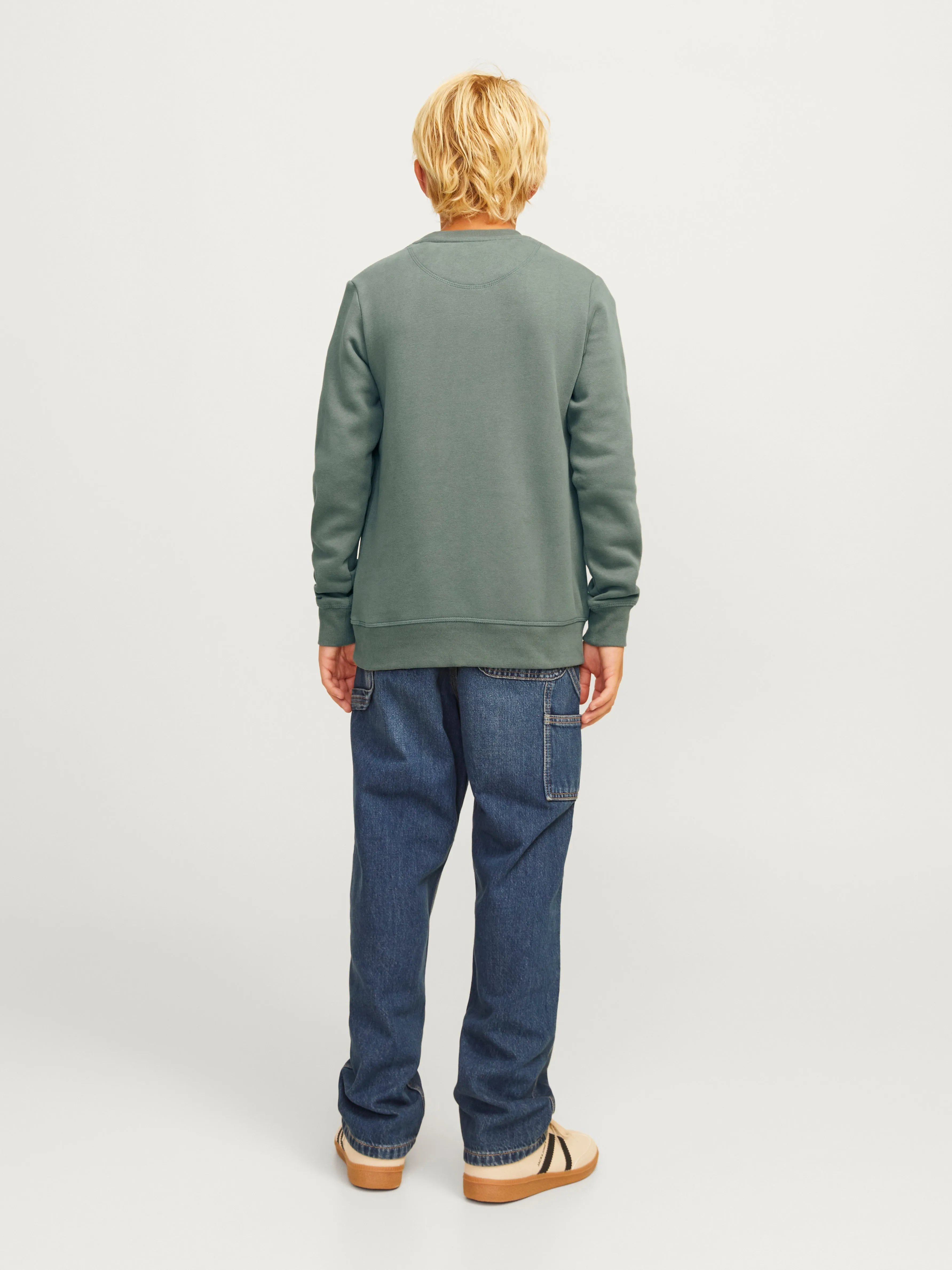 Sudadera Liso Junior | Verde intermedio | Jack & Jones®