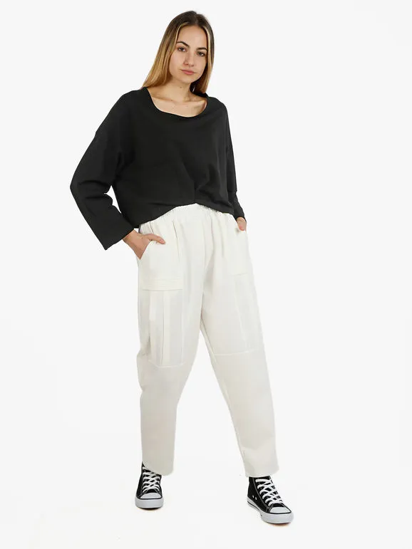Sun Sun Camiseta cropped de mujer con bolsillo.