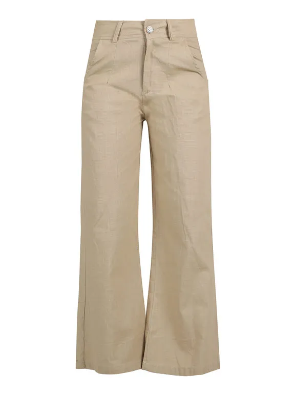 Sweet Miss Pantalón mujer mezcla de lino y algodón