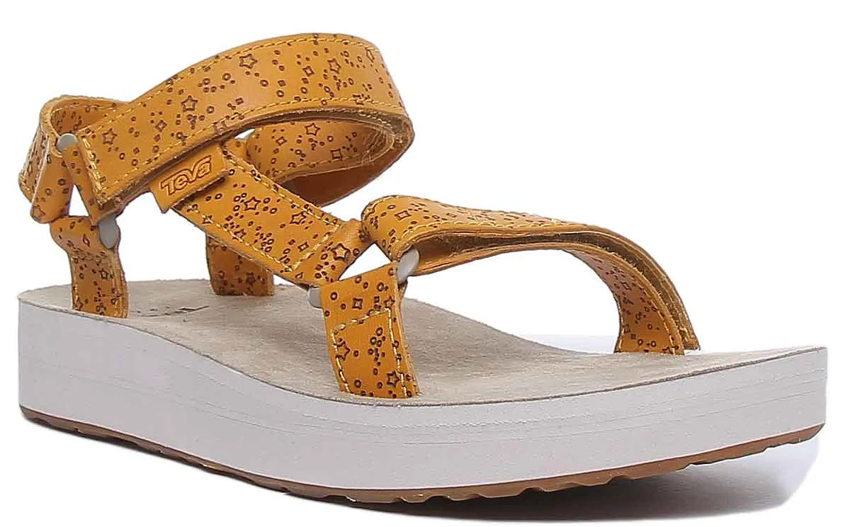 Teva Midform Universal Pride Sandalia vegana de tiras autoadherentes para mujer en multicolor