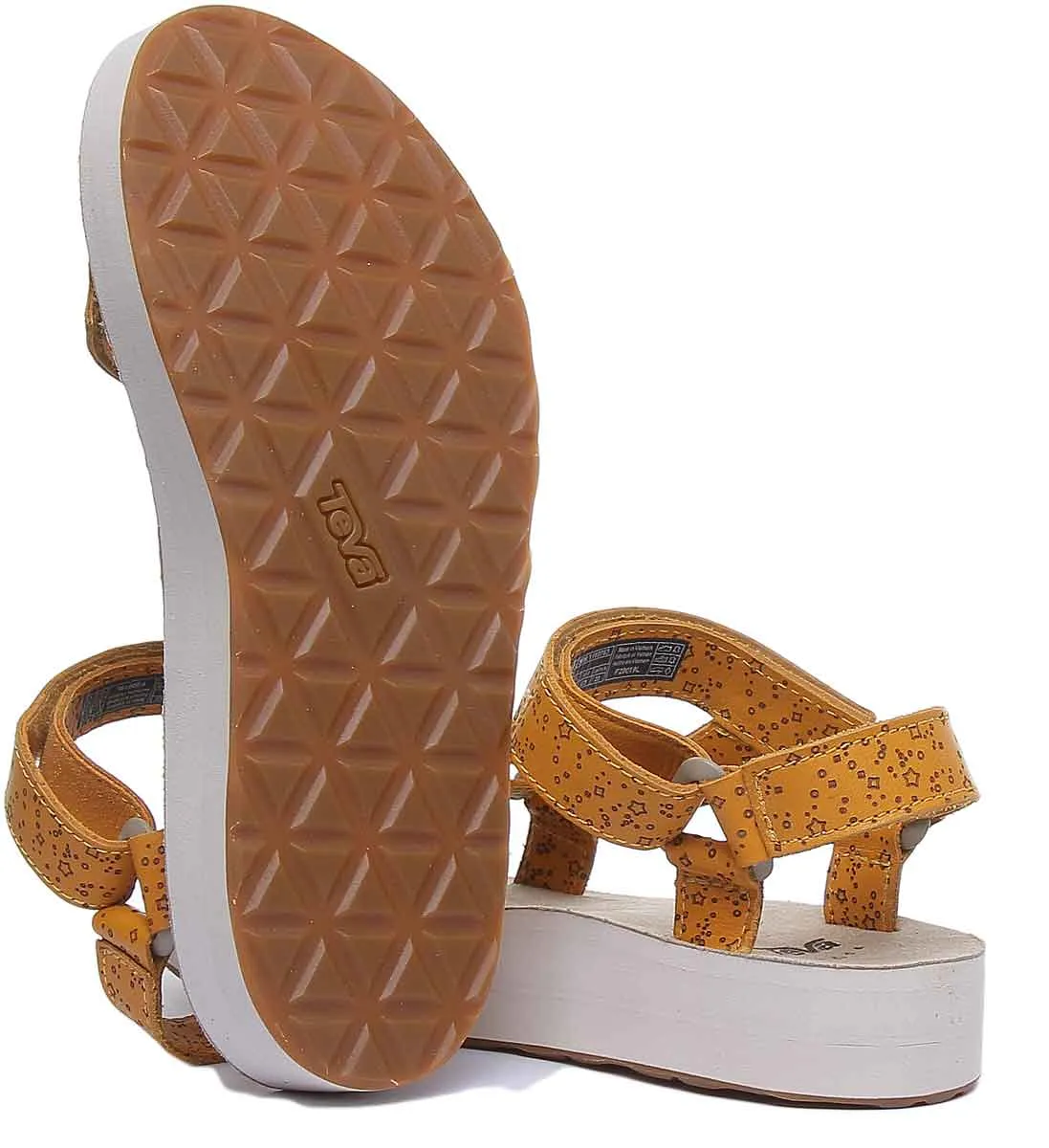 Teva Midform Universal Pride Sandalia vegana de tiras autoadherentes para mujer en multicolor