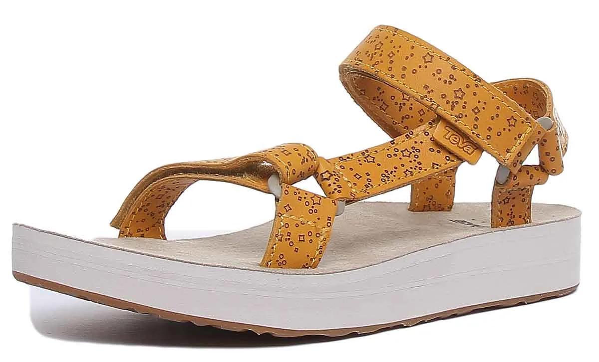 Teva Midform Universal Pride Sandalia vegana de tiras autoadherentes para mujer en multicolor