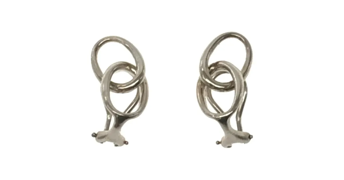Tiffany & Co Pendientes de clip Double Loop Tiffany Plata 