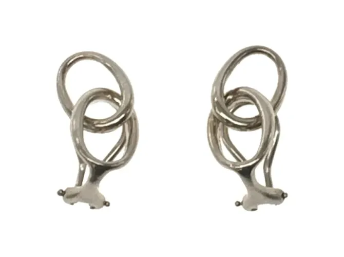 Tiffany & Co Pendientes de clip Double Loop Tiffany Plata 