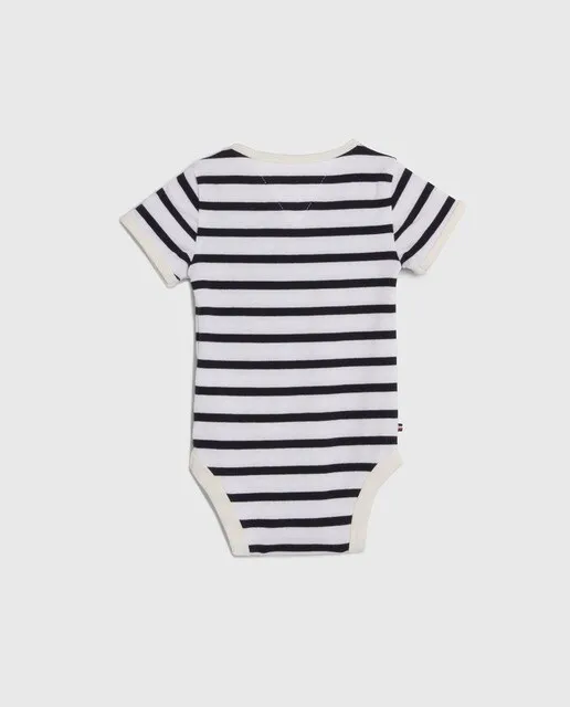 Tommy Hilfiger Body de bebé niño de manga corta  y logo Tommy