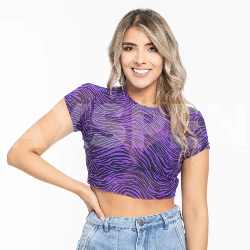 Top Crop Manga corta  Bless