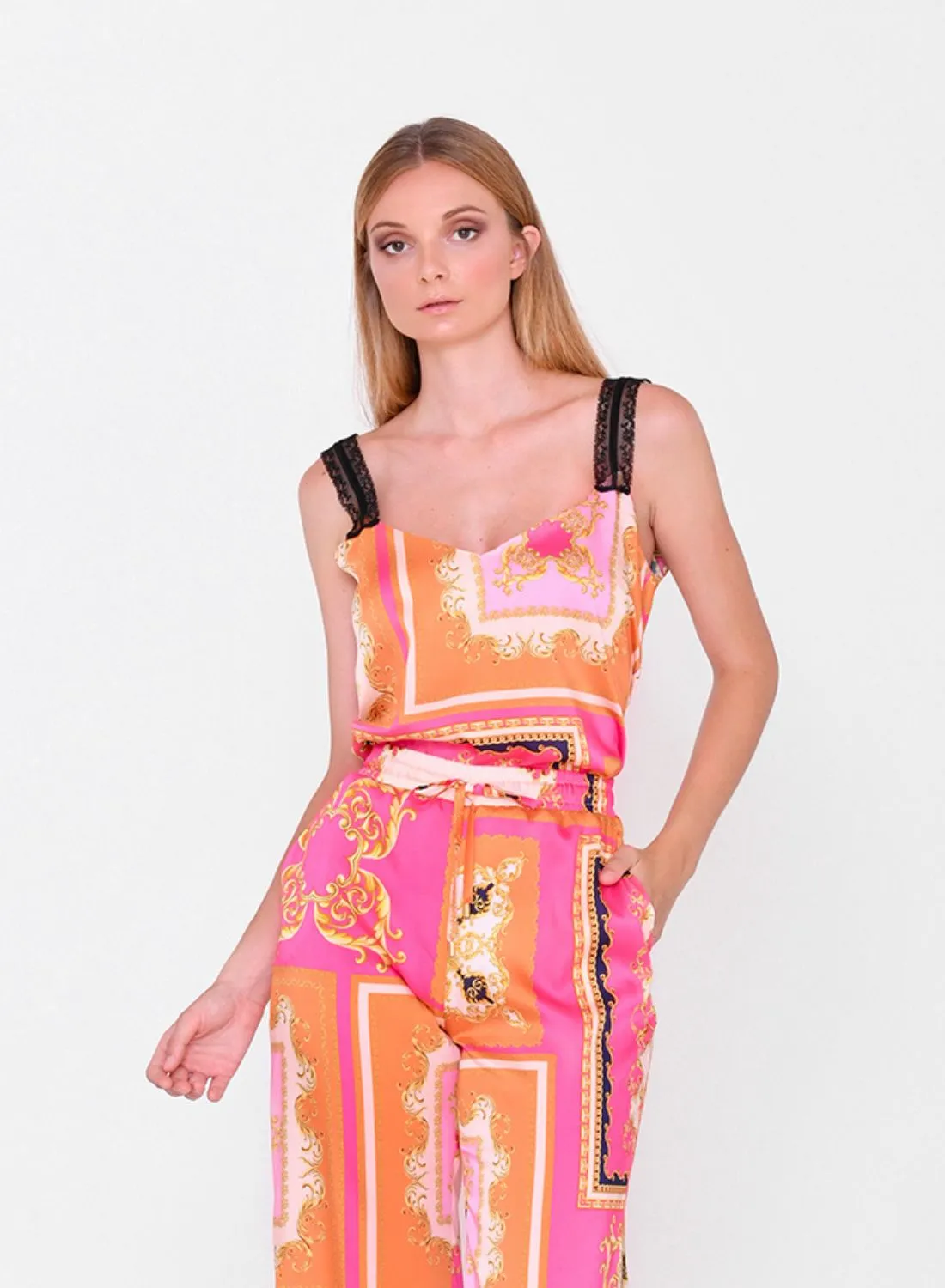 Top estampado detalle tirantas