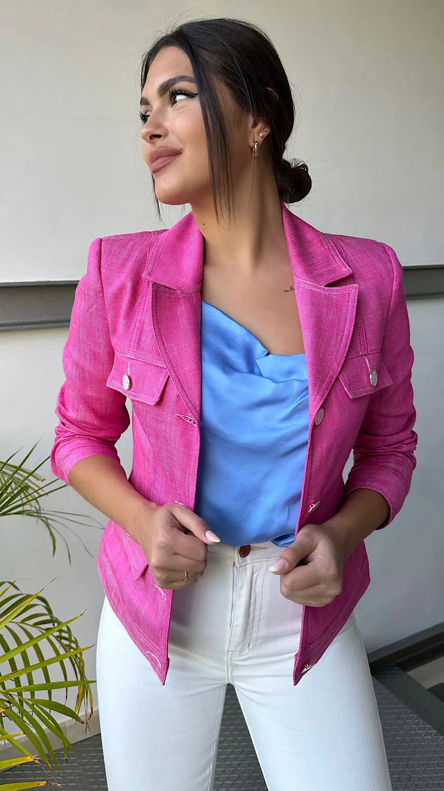 Top Tirante Joya Azul
