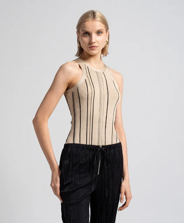 Toteme Beige striped top