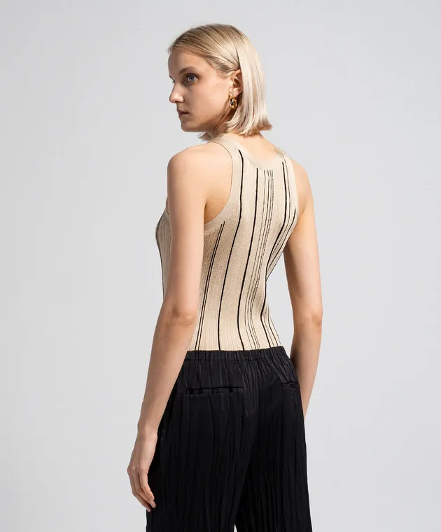 Toteme Beige striped top