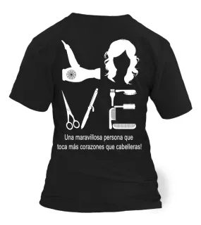 Una maravillosa persona que toca más corazones que cabelleras! Camiseta cuello pico Mujer