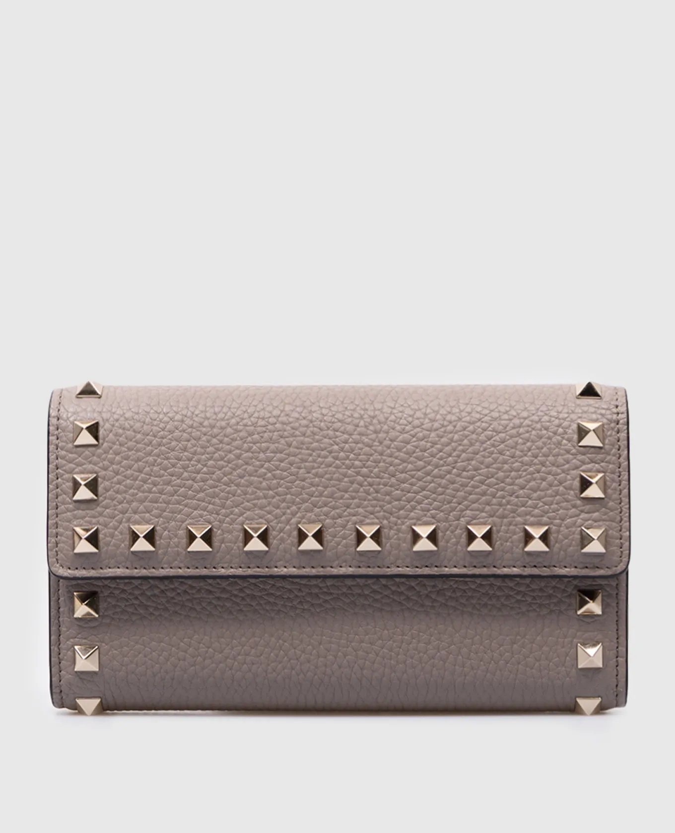 Valentino Rockstud beige leather wallet
