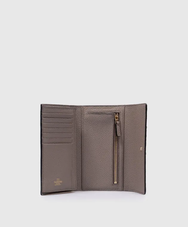 Valentino Rockstud beige leather wallet