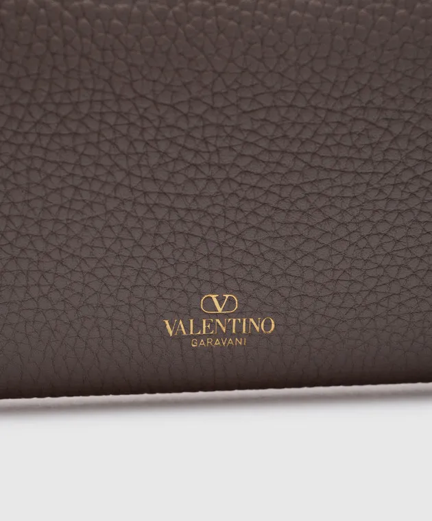 Valentino Rockstud beige leather wallet