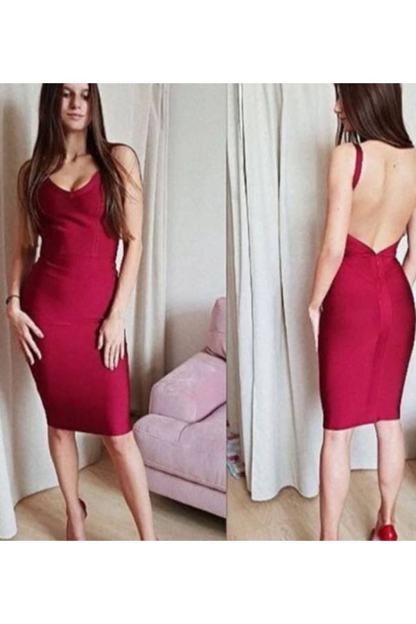 Vestido Bandage espalda descubierta Pam