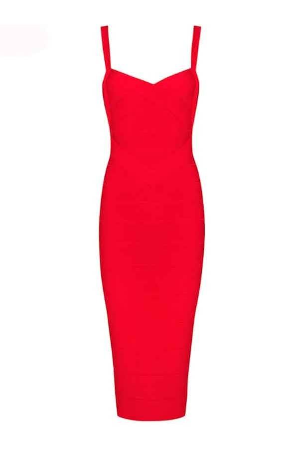 Vestido Bandage Midi por la rodilla textil de lujo