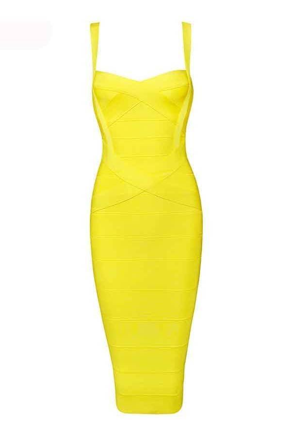 Vestido Bandage Midi por la rodilla textil de lujo
