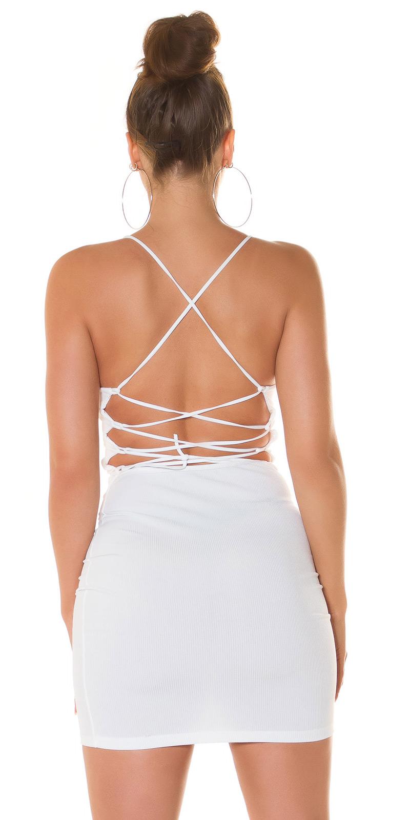 Vestido con espalda abierta blanco