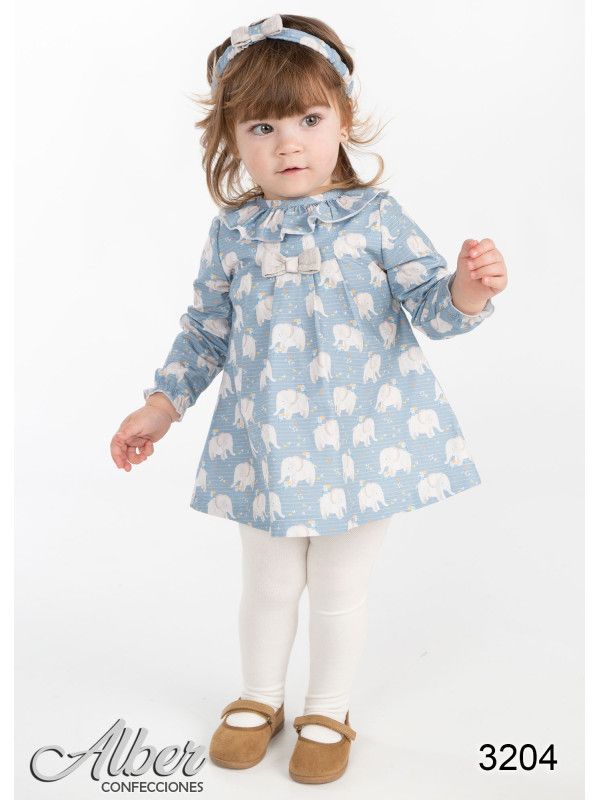 Vestido Elefantes Para Bebé Confecciones Alber