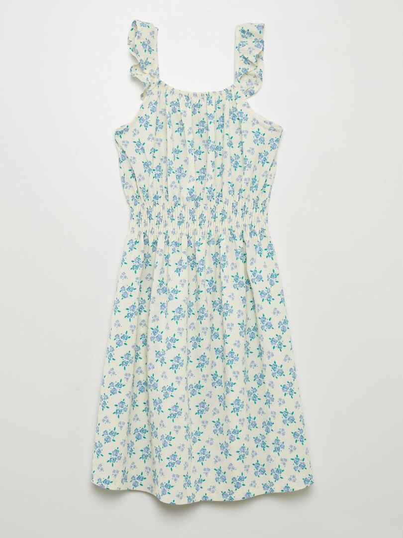 VESTIDO LIGERO ESTAMPADO  BEIGE