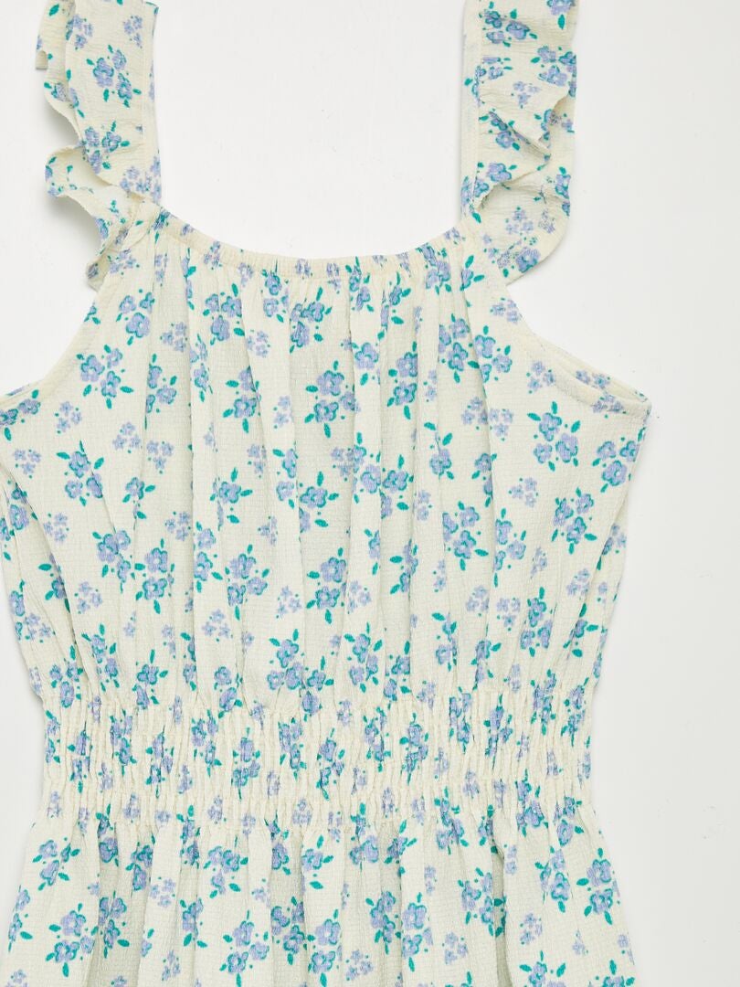 VESTIDO LIGERO ESTAMPADO  BEIGE