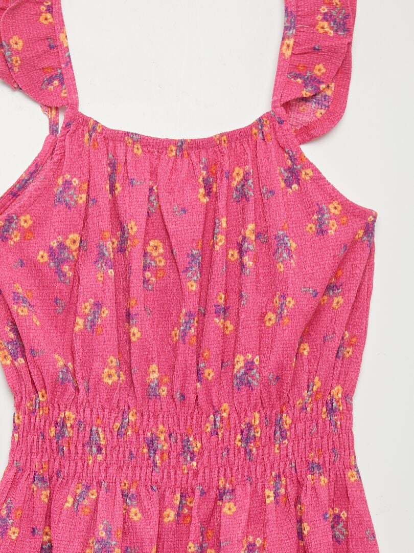 VESTIDO LIGERO ESTAMPADO  ROSA