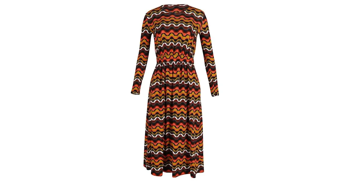 Vestido midi estampado Missoni de viscosa multicolor 