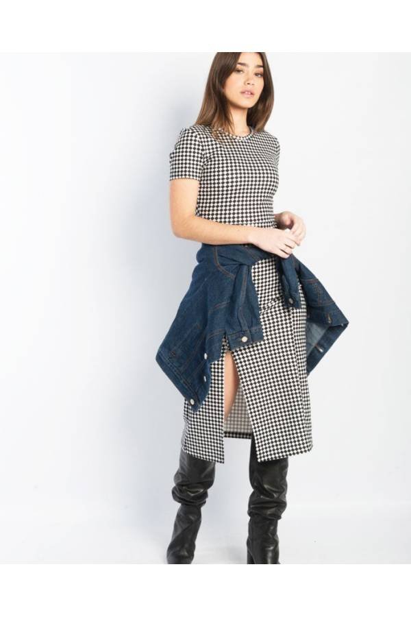 VESTIDO ROMBO NEGRO España