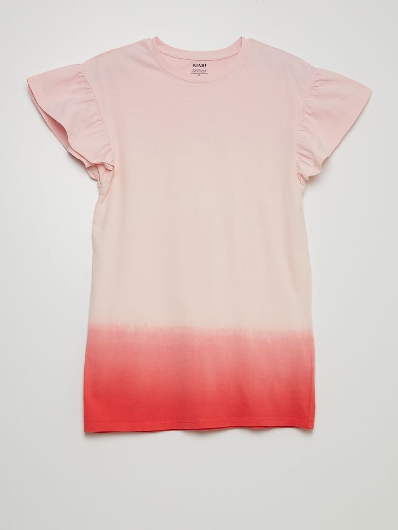 VESTIDO TIPO CAMISETA TIEDYE  ROSA
