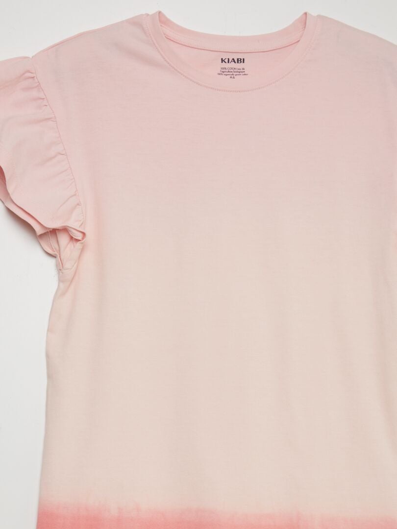 VESTIDO TIPO CAMISETA TIEDYE  ROSA