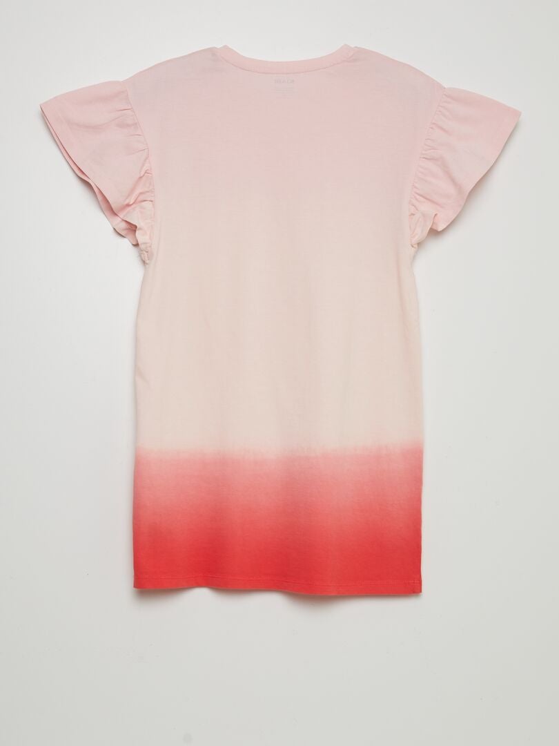VESTIDO TIPO CAMISETA TIEDYE  ROSA