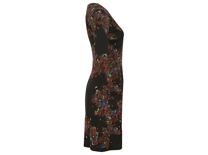 Vestido tubo estampado Erdem en seda multicolor Impresión de pitón 