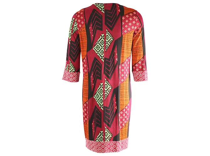 Vestido túnica estampado Diane Von Furstenberg en seda multicolor 
