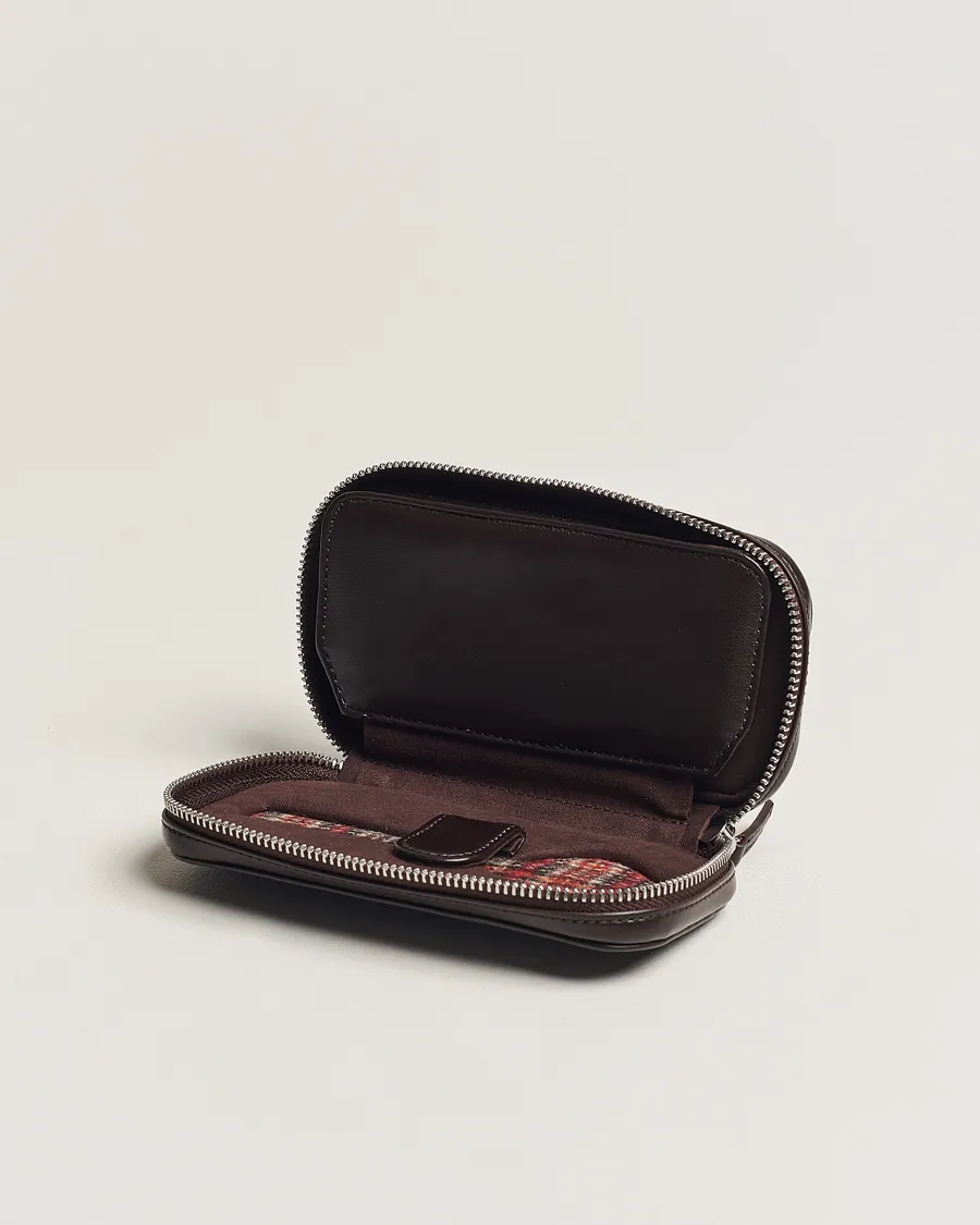 WOLF WM BROWN 2 PIECE WATCH ZIPCASE TWEED BROWN