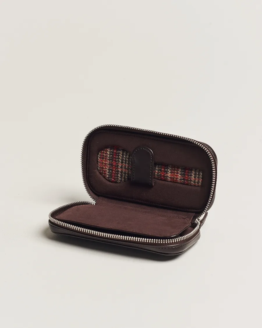 WOLF WM BROWN 2 PIECE WATCH ZIPCASE TWEED BROWN