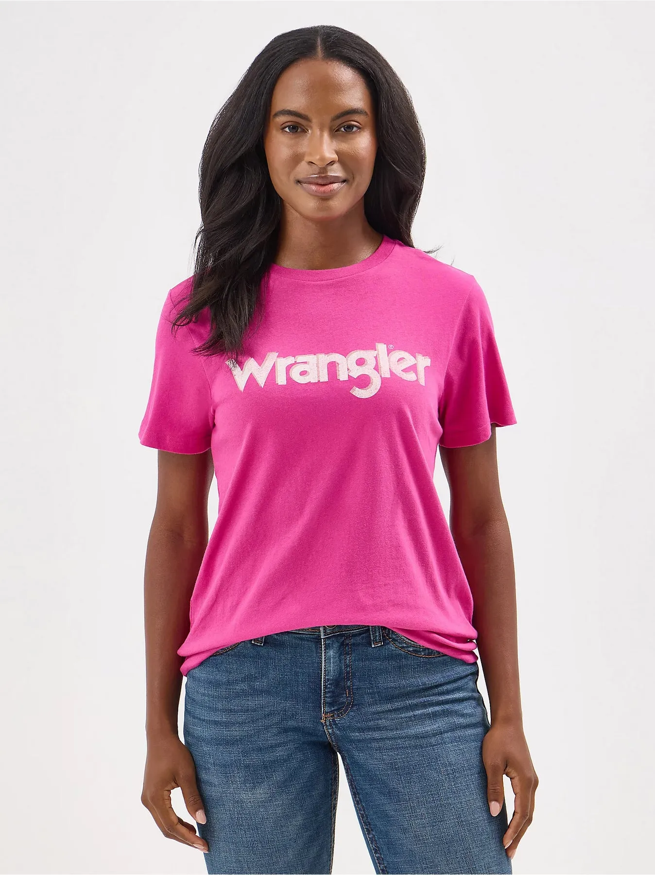 WOMEN'S WRANGLER VERY BERRY LOGO TEE
