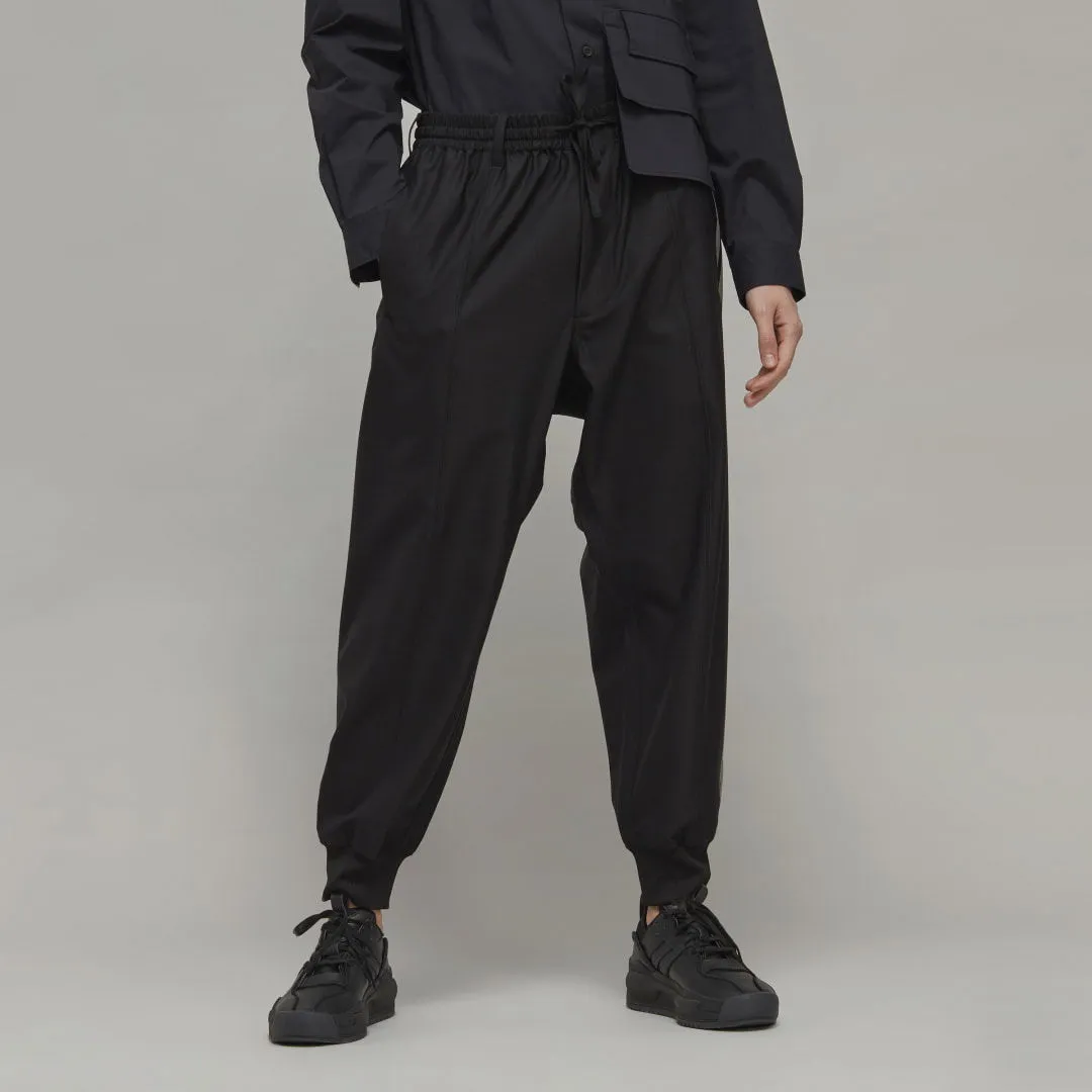 Y3 3STRIPES REFINED WOOL CUFFED PANTS
