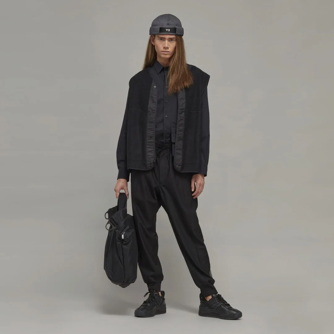 Y3 3STRIPES REFINED WOOL CUFFED PANTS