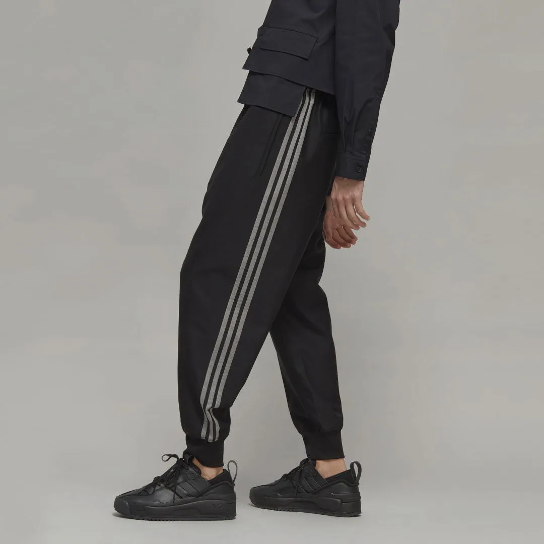 Y3 3STRIPES REFINED WOOL CUFFED PANTS
