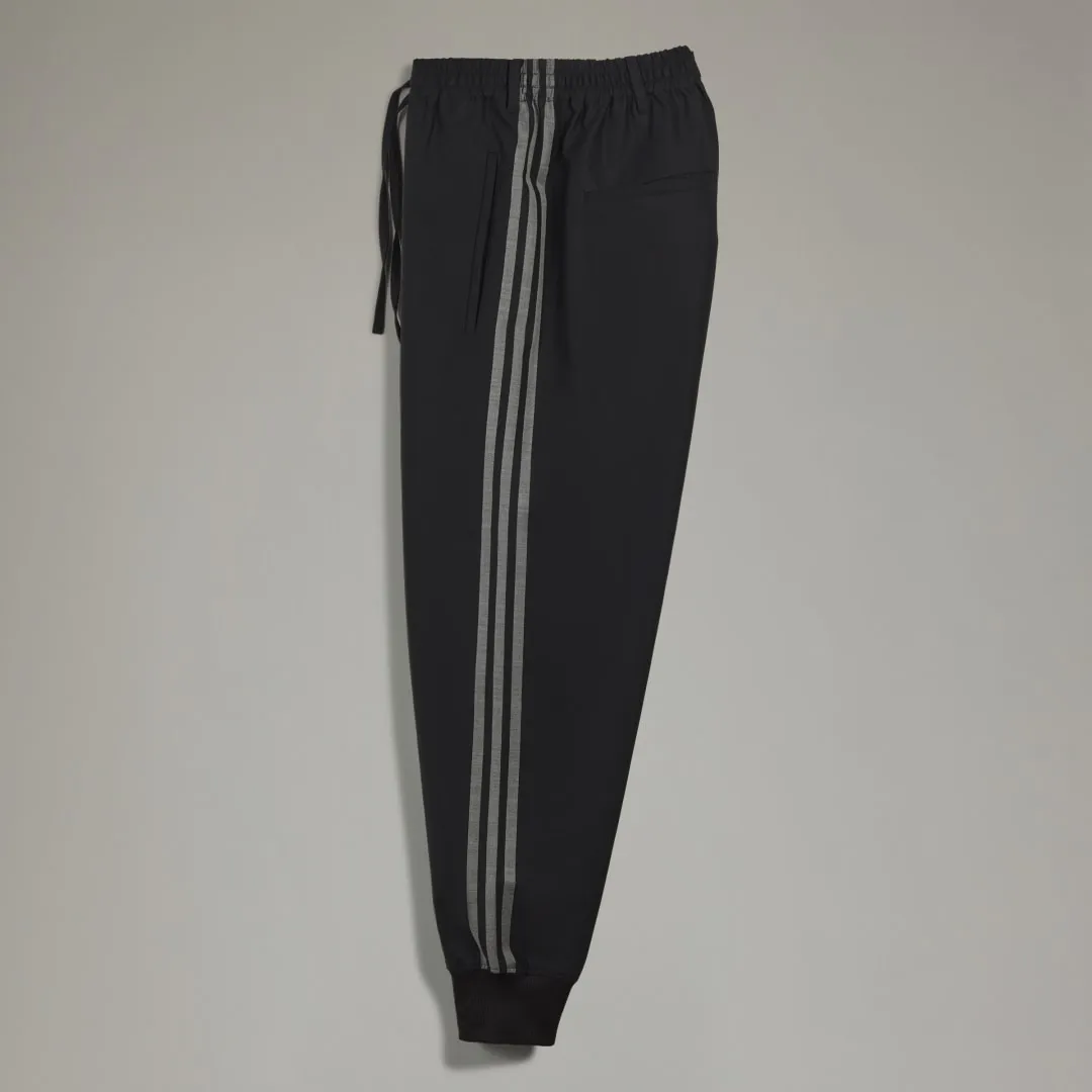 Y3 3STRIPES REFINED WOOL CUFFED PANTS