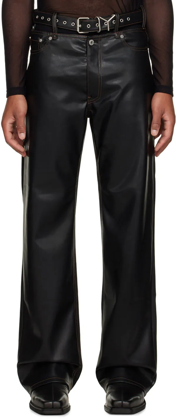 Y/PROJECT FAUXLEATHER PANTS