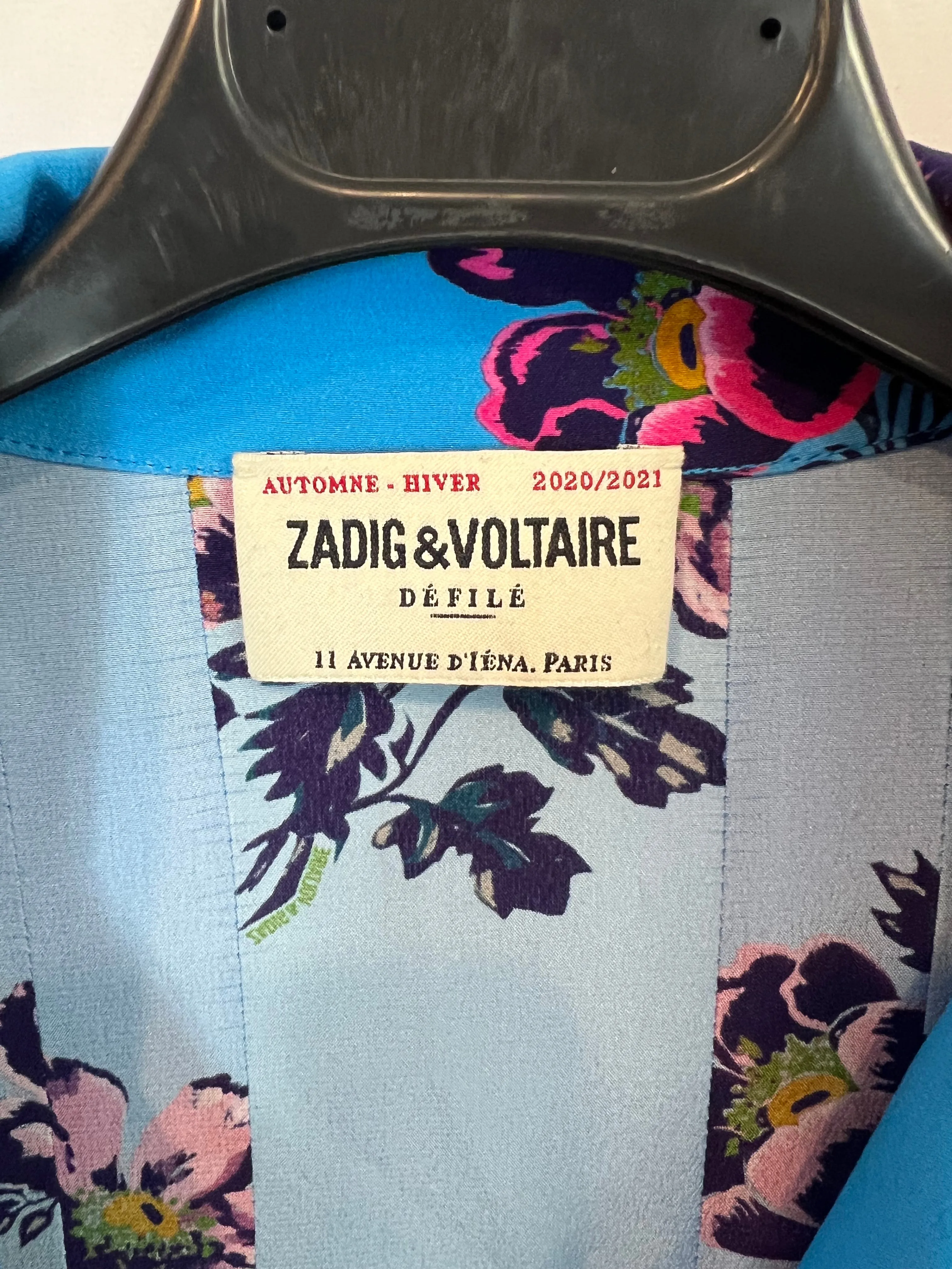 ZADIG&VOLTAIRE .vestido largo seda estampado. T S