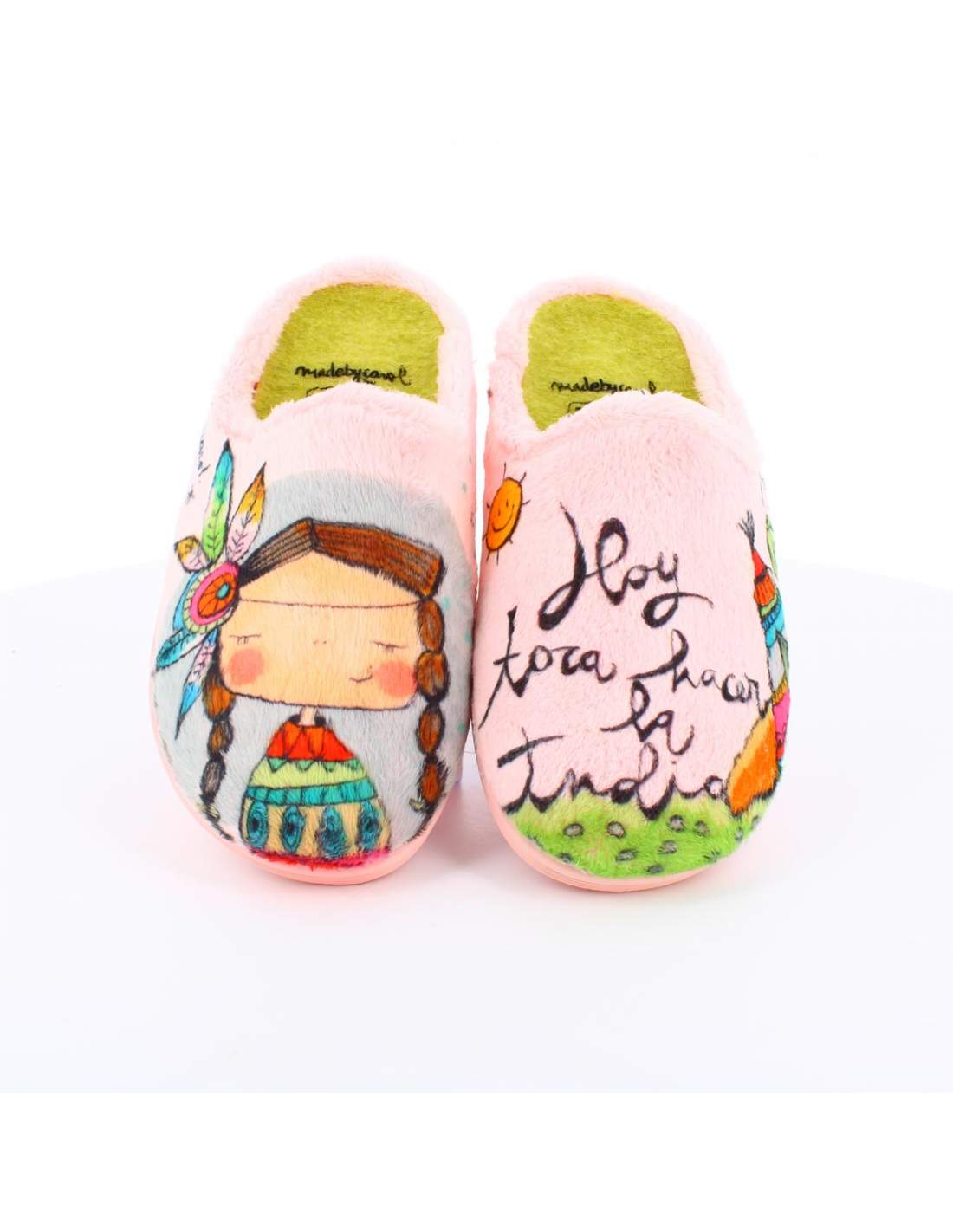 Zapatilla de Casa "Hoy toca hacer la india" Everest Rosa
