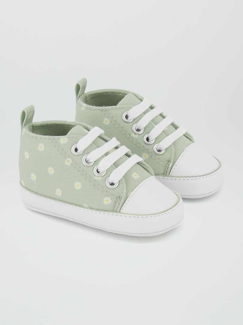 ZAPATILLAS ALTAS DE TELA  VERDE