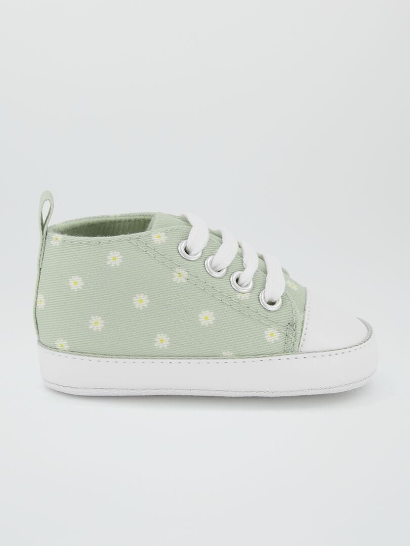 ZAPATILLAS ALTAS DE TELA  VERDE