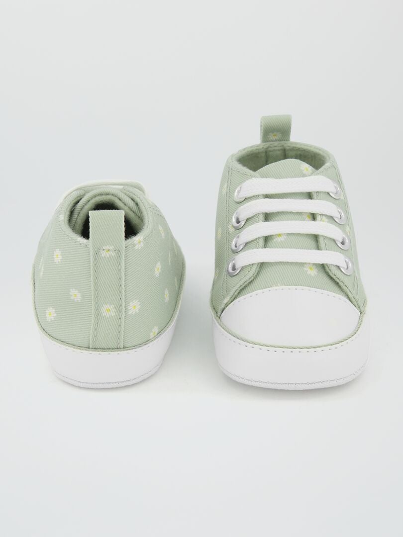 ZAPATILLAS ALTAS DE TELA  VERDE