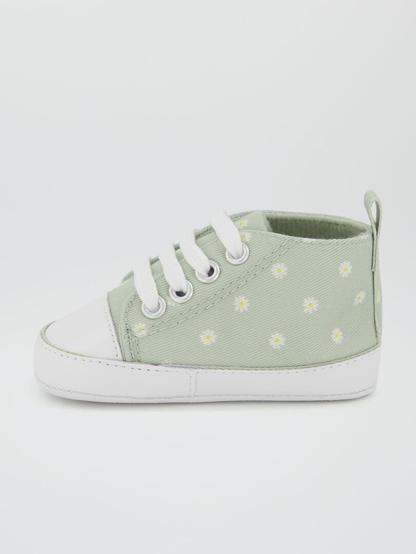 ZAPATILLAS ALTAS DE TELA  VERDE