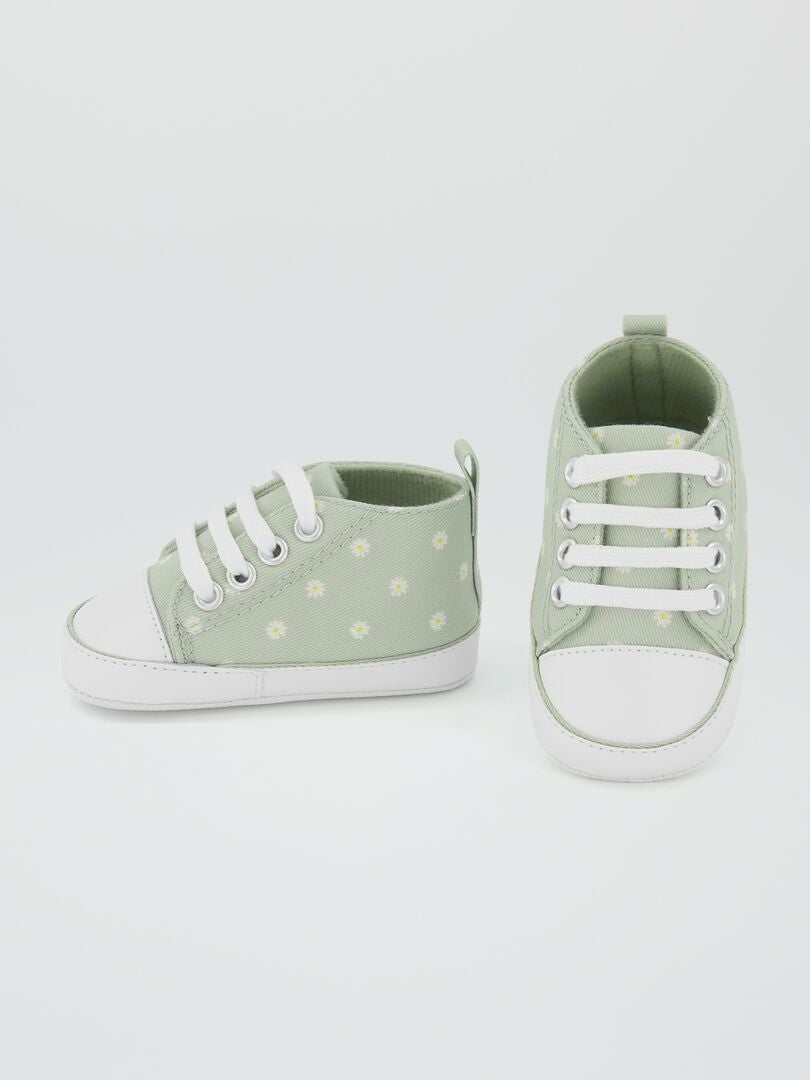 ZAPATILLAS ALTAS DE TELA  VERDE